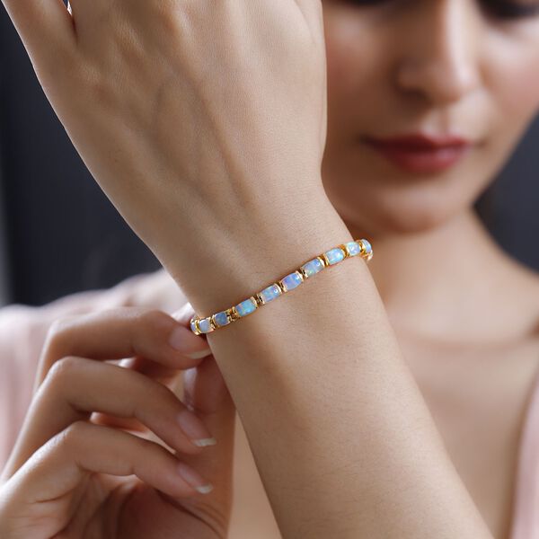 Natürliches, äthiopisches Welo Opal-Eternity-Armband, 20 cm - 8,83 ct. image number 8