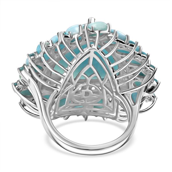 D'Joy Larimar, Neon Apatit und Zirkon Ring - 29,46 ct. image number 6