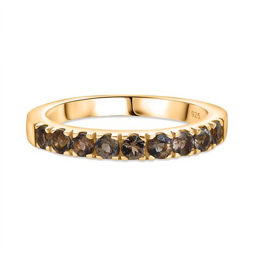 AA Natürlicher goldener Tansanit Ring 925 Silber 750 Gelb Vergoldet (Größe 20.00) ca. 0,74 ct image number 0