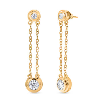 D'Joy Moissanit Ohrringe 925 Silber 750 Vergoldet ca. 1,42 ct.