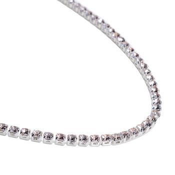 2er-Set- wei&szlig;e Kristall-Halskette mit Armband- 104,5 ct.