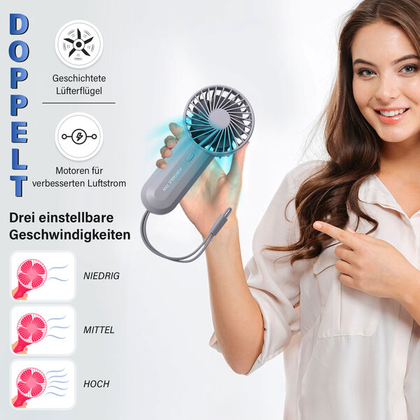 Mini Ventilator mit zwei L&uuml;fterfl&uuml;geln image number 2