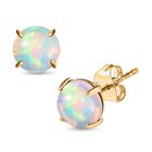 AAA Natürliche, äthiopische Welo Opal Ohrringe, 375 Gold ca. 2.53 ct