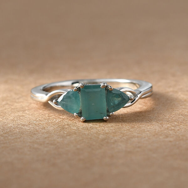 Grandidierit-Ring, 925 Silber platiniert  ca. 1,10 ct image number 2