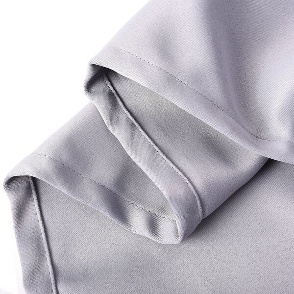 2 Schals Verdunkelungsvorhang mit 8 Metallringen, Gr&ouml;&szlig;e pro Schal 140x240 cm, Grau image number 2