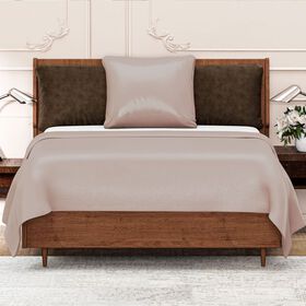 Serenity Night - Bambus Bettbezugsset, kühlend und anti-allergisch, Bettdecke 135 x 200 cm Kissenbezug 80 x 80 cm, Beige