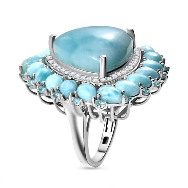 D'Joy Larimar, Neon Apatit und Zirkon Ring - 29,46 ct. image number 4