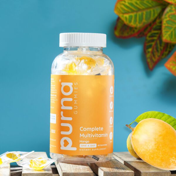 PURNA komplette Multivitamin 60 Gummib&auml;rchen, Mangogeschmack image number 2
