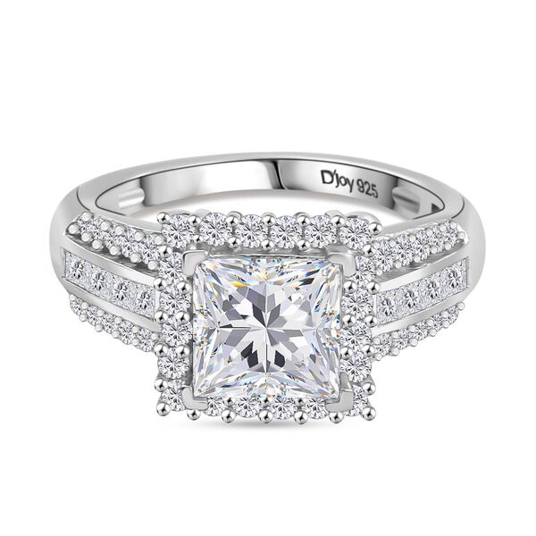 D’joy Moissanit Ring 925 Silber rhodiniert (Größe 20.00) ca. 2,57 ct image number 0