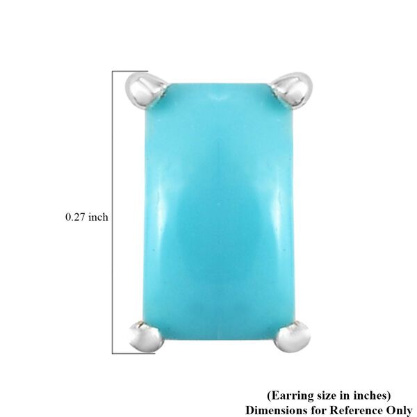 Amerikanische Sleeping Beauty Türkis-Ohrringe, 925 Silber platiniert ca. 0,57 ct image number 5