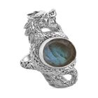 Royal Bali Kollektion - Labradorit Ringe 925 Silber (Größe 16.00) ca. 10.00 ct