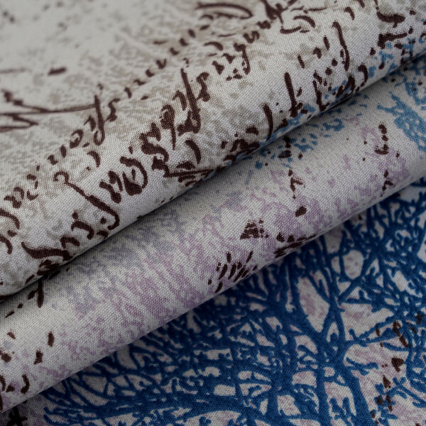 3er-Set Bettbezug und Kissenbezug, Baummuster, Grau und Mehrfarbig image number 5