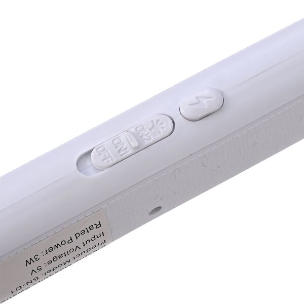 3-in-1 Elektrische M&uuml;ckenklatsche mit USB Aufladung, klappbar, zum Aufh&auml;ngen oder Aufstellen, 500 mAh, Wei&szlig; image number 6