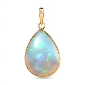 AAA Natürlicher, äthiopischer Welo Opal Anhänger in 375 Gold - 6,41 ct.