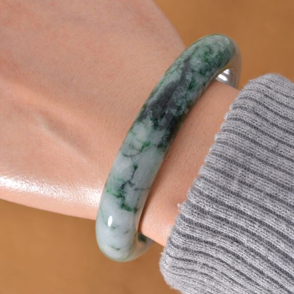Nat&uuml;rlicher Jade Armreif, 7,5 cm - 350 ct. image number 1