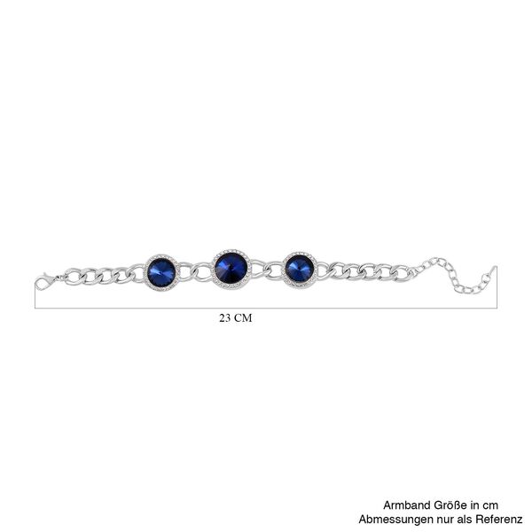 Glas, Weißer Kristall Armband ca. 19 cm+ 5 cm Extender image number 5