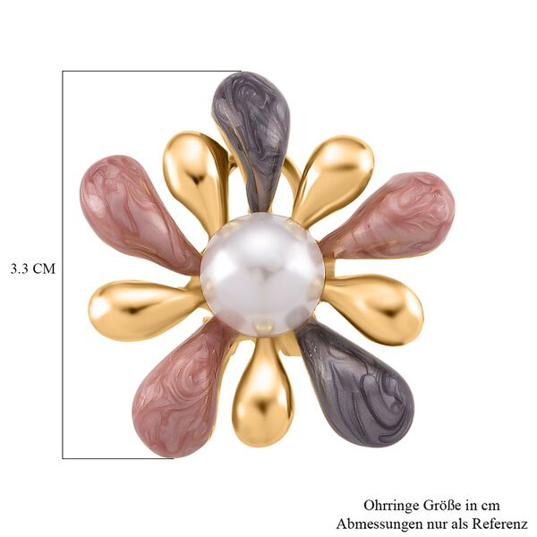 Emaille-Ohrringe im floralen Design image number 6