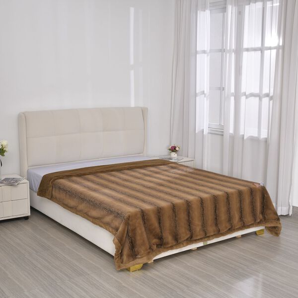 Super Soft Cationic Kuscheldecke, 200x220 cm, Braun image number 2