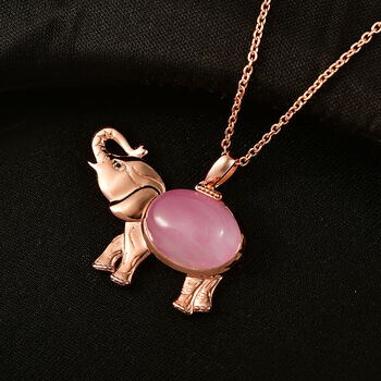 EverTrue Kunzit und schwarzer Spinell Anh&auml;nger mit 50cm Kette - 11,59 ct.