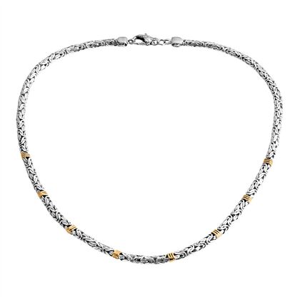 Royal Bali - 925 Silber Zweifarbige Beschichtung Halskette ca. 50 cm ca. 40,36g