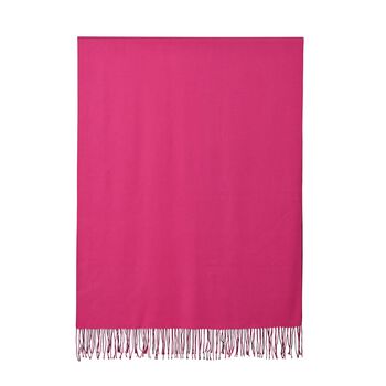 Eleganter Ombre-Schal mit Fransen, 68x180cm, Weinrot