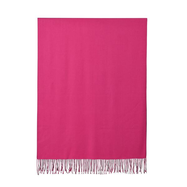 Eleganter Ombre-Schal mit Fransen, 68x180 cm, Weinrot image number 4