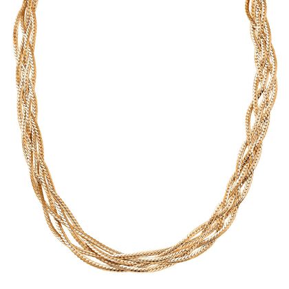 Eisen Gelb Halskette ca. 53.25 cm ca. 41,40g