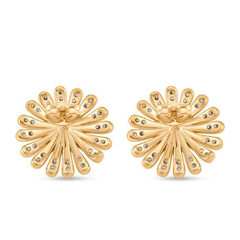 Lila S&uuml;&szlig;wasser Perle (7-9 mm), Wei&szlig;er Zirkonia Ohrringe Nickelfreies Messing vergoldet