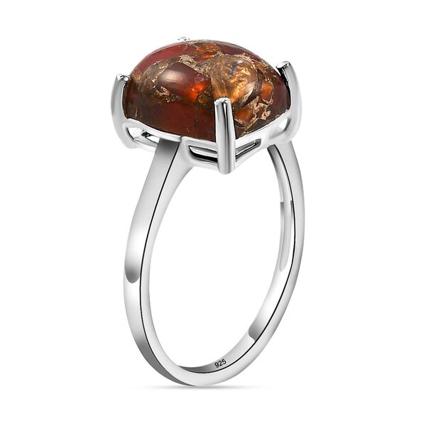 Feueropal Matrix-Ring, 925 Silber  ca. 2,66 ct image number 5