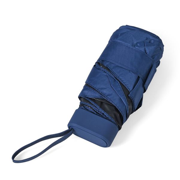 Sturmfester Pocketschirm mit UV-Schutz und Etui, 91x52cm, Marineblau image number 5
