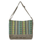 100% Echtes Leder Umhängetasche Größe: 48x33X13, grün