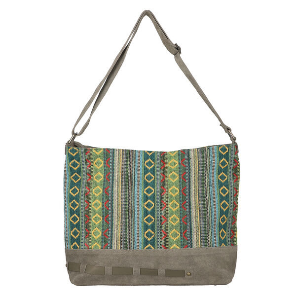 Umh&auml;ngetasche aus 100% Echtleder, Gr&uuml;n