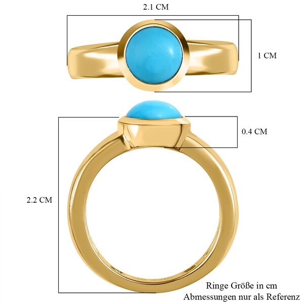 Amerikanischer, natürlicher Sleeping Beauty Türkis-Ring - 1,17 ct. image number 7