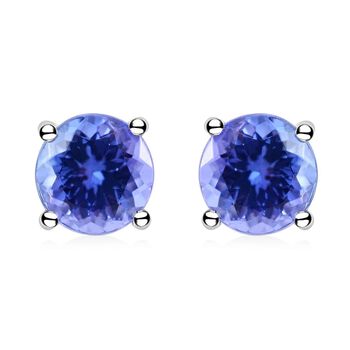 RHAPSODY AAAA Tansanit Ohrringe, zertifiziert und gepr&uuml;ft, 950 Platin ca. 1.10 ct
