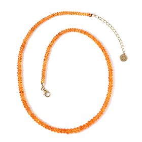 ILIANA zertifiziert und geprüft AAAA Spessartin Granat 45+5cm Halskette in 750 Gold - 90 ct.