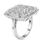 Weißer Diamant-Ring, 925 Silber platiniert (Größe 18.00) ca. 1.00 ct image number 3