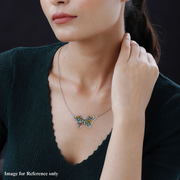 Mehrfarbige Halskette im Murano-Stil image number 8