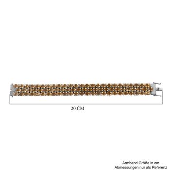 Citrin Armband ca. 19 cm 925 Silber rhodiniert ca. 49.68 ct