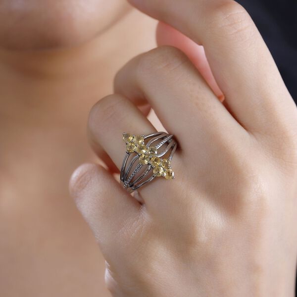 Citrin Ring Messing (Gr&ouml;&szlig;e 18.00) ca. 1,06 ct image number 2