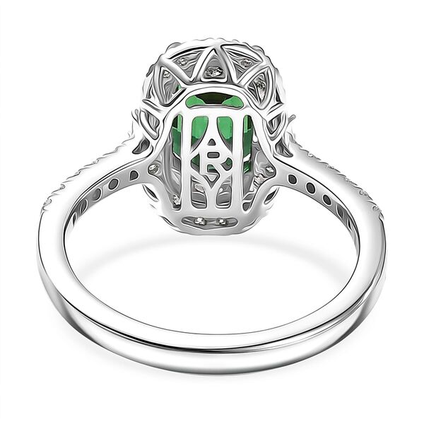 Rhapsody AAAA Pirineu Lagoon Tourmaline, Wei&szlig;er Diamant Ring 950 Platin (Gr&ouml;&szlig;e 16.50) ca. 2,33 ct image number 4