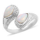 Royal Bali Kollektion - Äthiopischer Opal Bypass Ring 925 Silber image number 0