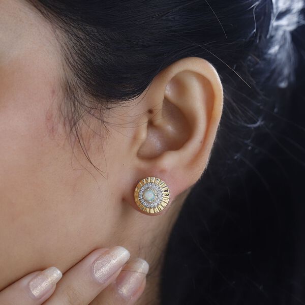 AA Nat&uuml;rlicher, &auml;thiopischer Welo Opal Ohrringe, ca. 0,65 ct image number 3