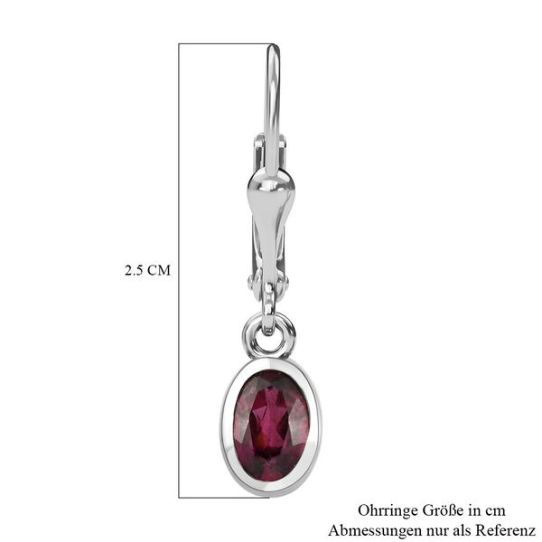 Rhodolith Granat-Ohrh&auml;nger - 0,94 ct. image number 6