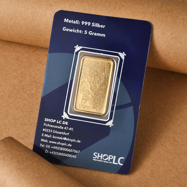 999er Silber-Barren mit Pixiu-Motiv, 916er vergoldet mit E-Beschichtung, 5g image number 2