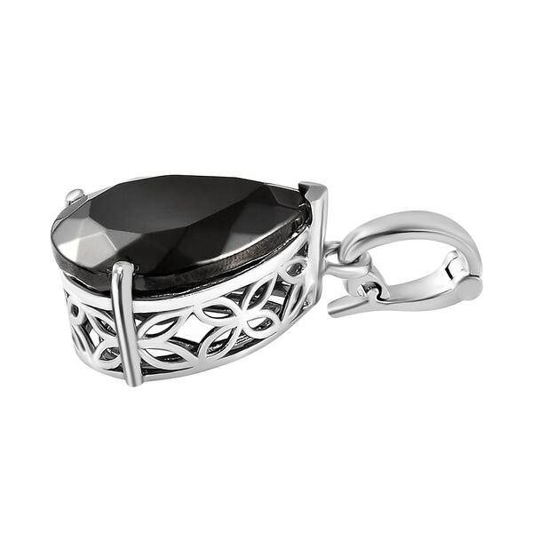 Elite Shungit Anh&auml;nger 925 Silber platiniert ca. 10,57 ct image number 4