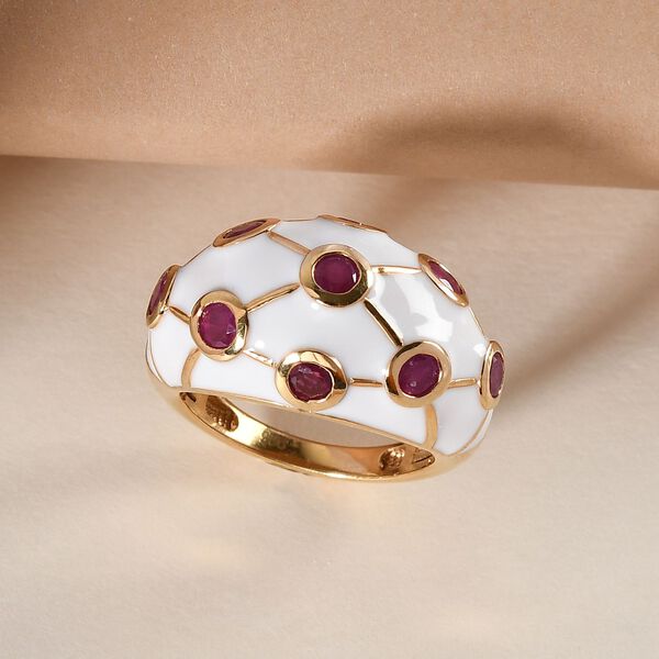 Emaillierter, afrikanischer Rubin-Ring - 1,69 ct. image number 2