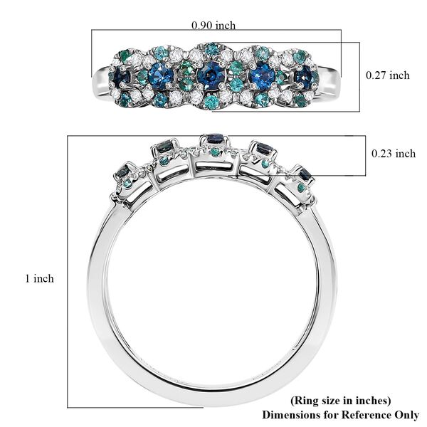 RHAPSODY zertifiziert und gepr&uuml;ft AAAA Alexandrit, Paraiba Turmalin und VS-EF Diamant Ring in 950 Platin - 0,62  ct. image number 5