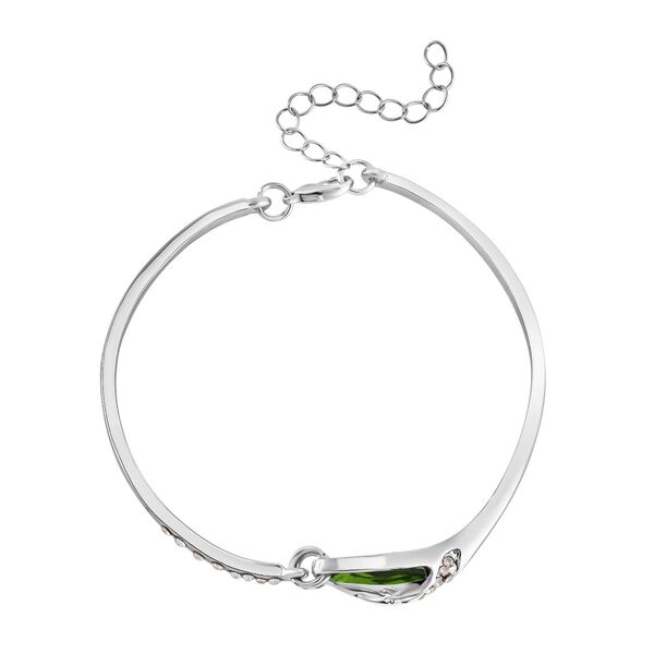 Neongrüner Kristall Schmuckset  Legierung image number 7