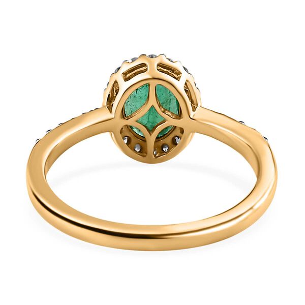 AAA Kagem sambischer Smaragd und Diamant-Ring - 1,29 ct. image number 6