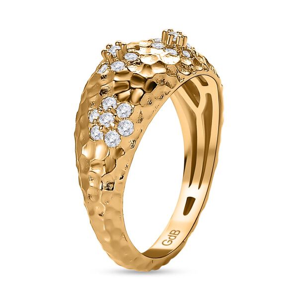 Wei&szlig;er Zirkonia Ring, (Gr&ouml;&szlig;e 17.00) vergoldet ca. 0.81 ct image number 5